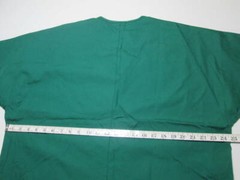 NWT Cherokee Unisex Size L V-Neck Shirt Green Short Sleeve Chest Pocket Workwear