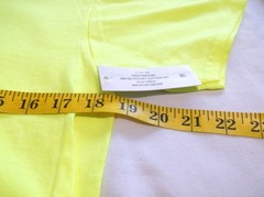 Athletic Works Loose Fit No Pocket Cotton Tee Men Sz S (34-36) NWT Acid Yellow