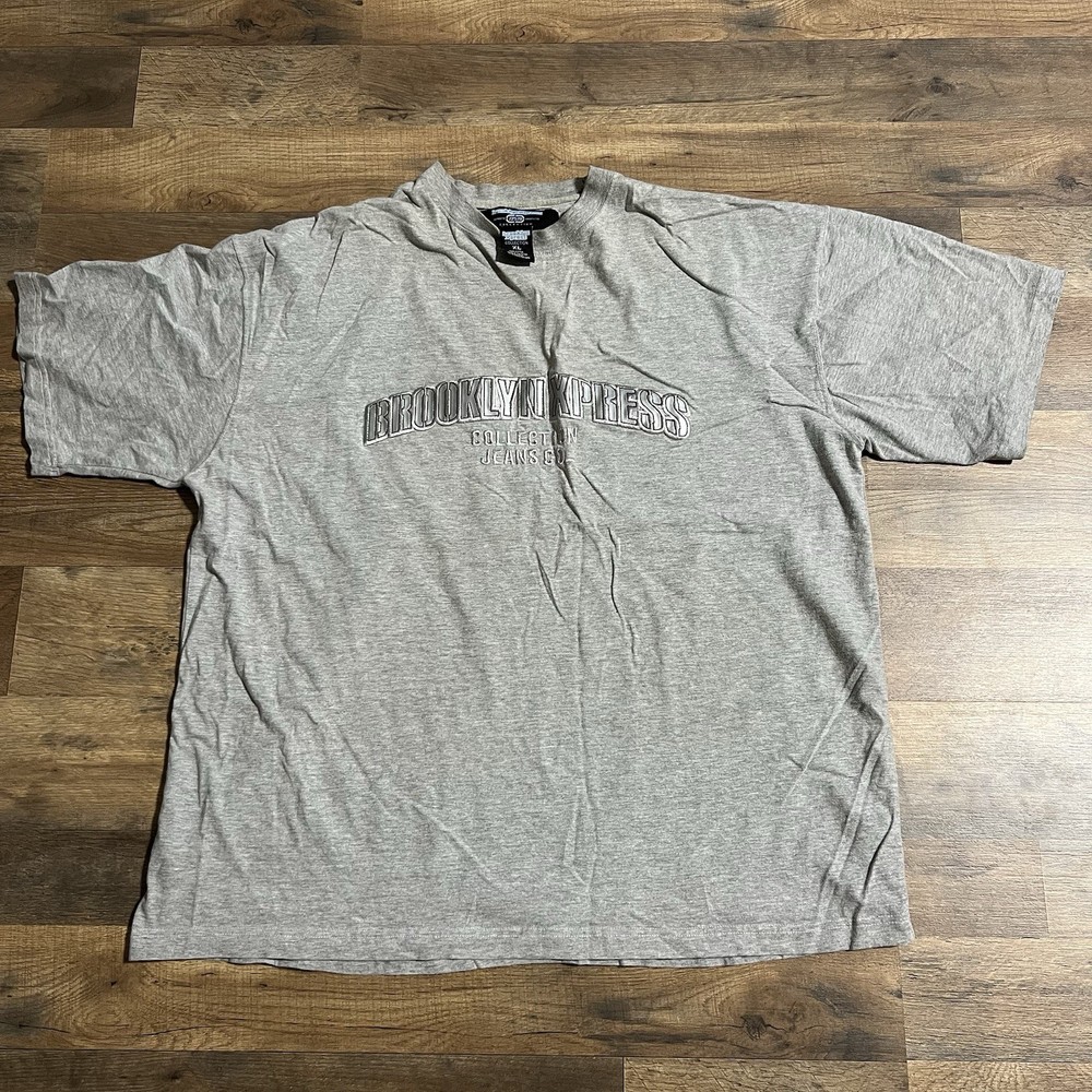 VTG Brooklyn Express Bklyn Xpress T-Shirt Gray Mens Size XL Spell Out