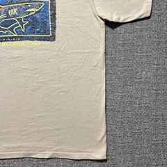 Vintage 90s Caribbean Playa Del Carmen Mexico Shark Souvenir T Shirt Tan Mens XL