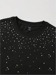 Men’s Glitter Rhinestone Tank Top Sleeveless Crew Neck Party Clubwear Shirt