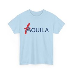 Aquila Italian Airline Red Blue Modern Logo Aviation History T-shirt