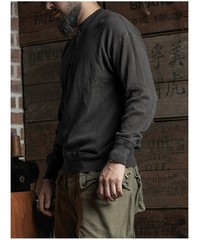 Bronson Mens Ribbed Henley Neck T-Shirt Cotton Casual Long Sleeve Tops