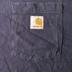 Carhartt Shirt Mens 2XL Blue Short Sleeve Pocket Tee Loose Fit Logo Free Ship!