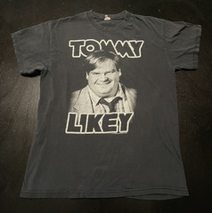 Tommy Boy “Tommy Likey” Movie T-Shirt, Black, Size: Medium