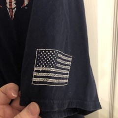 Buck Wear Men’s Size 3 XL Navy Blue “Red, White And True” American Flag Tee