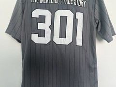 Logic “The Incredible True Story” Baseball Pinstripe Jersey Hip Hop Gray Size S