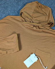 Free Fly Bamboo Lighweight Hoodie Mens 2XL Ochre Brown Sun UPF 30+ NWT