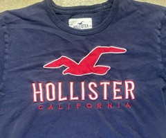 Hollister Men’s L T-Shirt Blue Short Sleeve Crew Neck Graphic Logo California