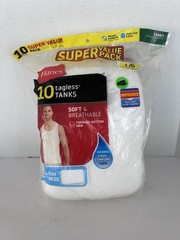 Hanes Men’s Tank Top Undershirt 10 pack – White L/G 42/44