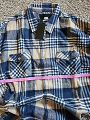 WINSTON (The Winston Box) Blue/Camel Long Sleeve (1PW3005X) Size 3XLT Button C15