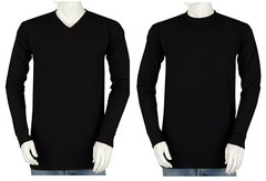 Styllion Mens Shirts V Neck C Neck- Long Sleeve – Mid Weight – S TO 7XLT