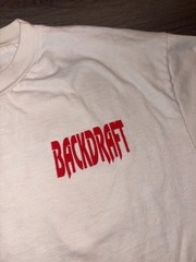VTG Backdraft Fire DPT Shirt Size XL Black Hanes Beefy-T 90s Single Stitch