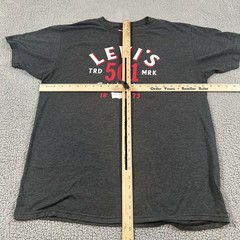 Levi’s Shirt Mens Large Gray 501 Established Graphic Tee Logo Tagless Soft