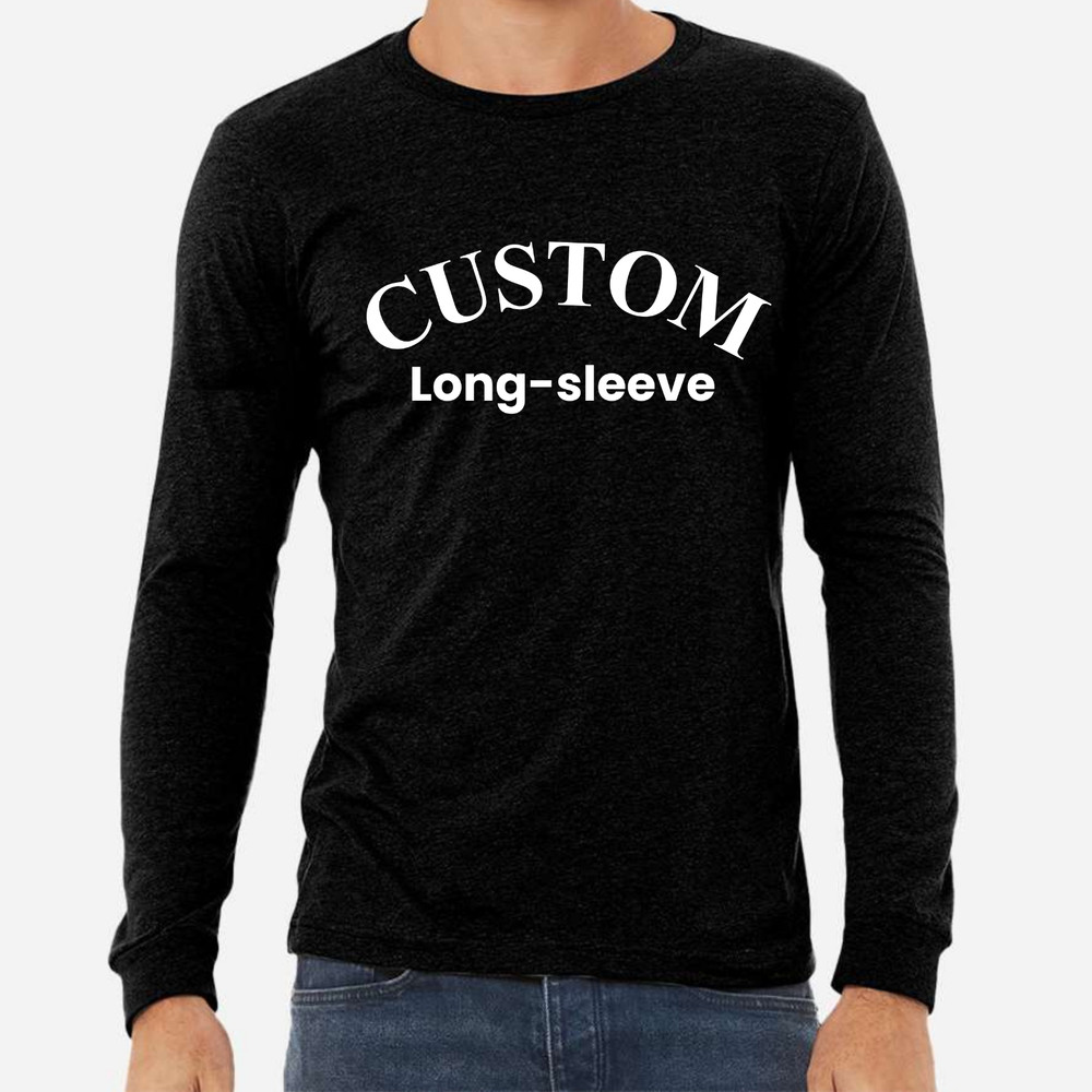Custom Men’s Long-Sleeve Shirt Your text or design here, Personalized T-shirt