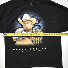 Garth Brooks World Tour 2017 double-sided big graphic XL black t-shirt