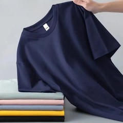 100% Pure Cotton Round Neck Short Sleeved T-shirt for Men and Women’s New Summer
