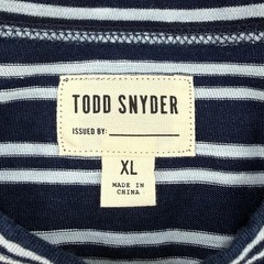 Todd Snyder Crewneck Shirt Mens XL Striped Long Sleeve Nautical Chest Pocket