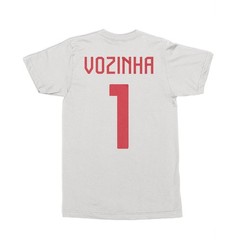 Cape Verde Soccer T-Shirt Vozinha 1 Jersey Style Double Sided Royal Blue Men Tee