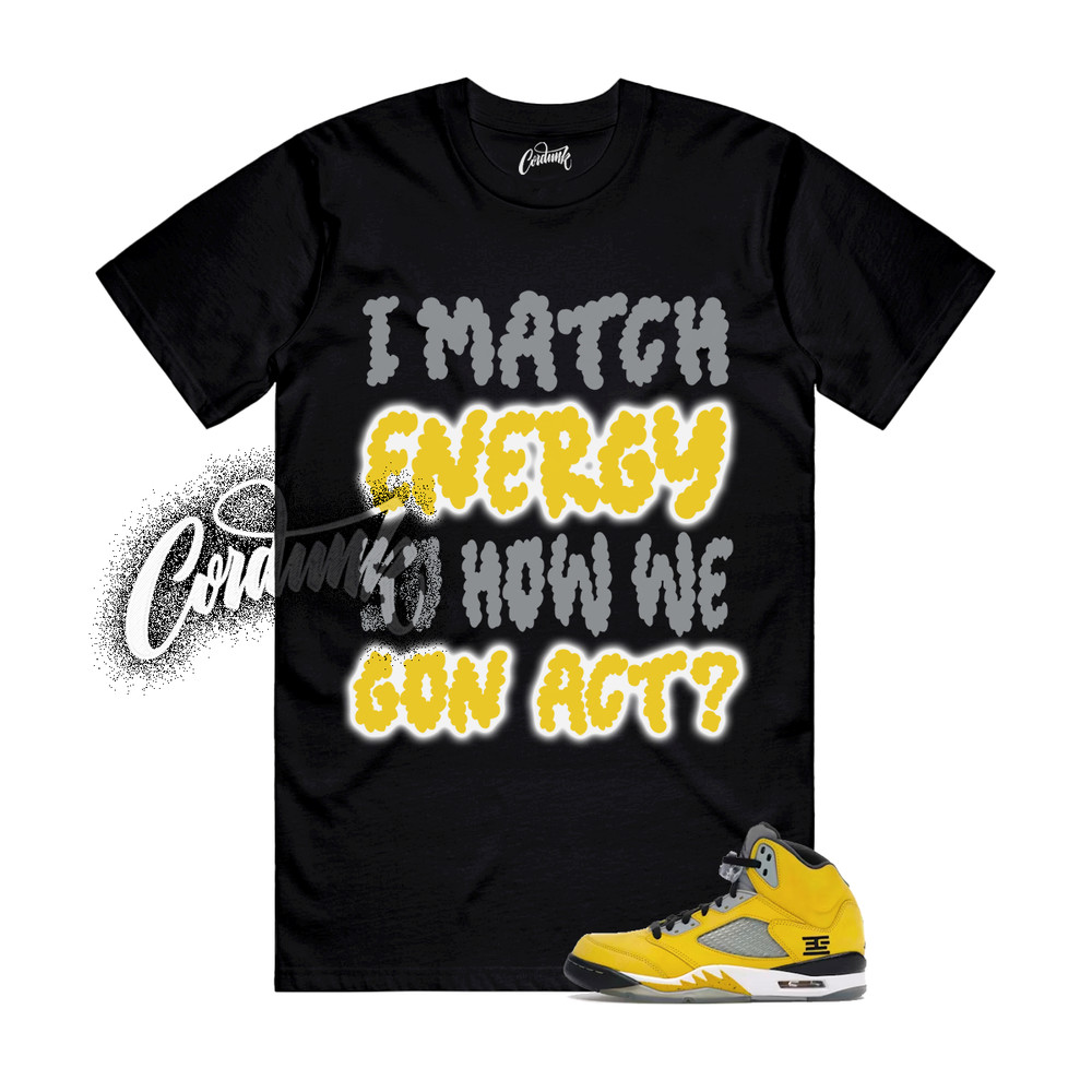 5 Tokyo Yellow Black White T Shirt Match MATCH