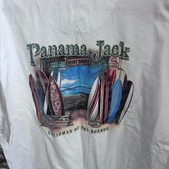 Panama Jack Mens XXL White Surf Shack Graphic T-Shirt Cotton
