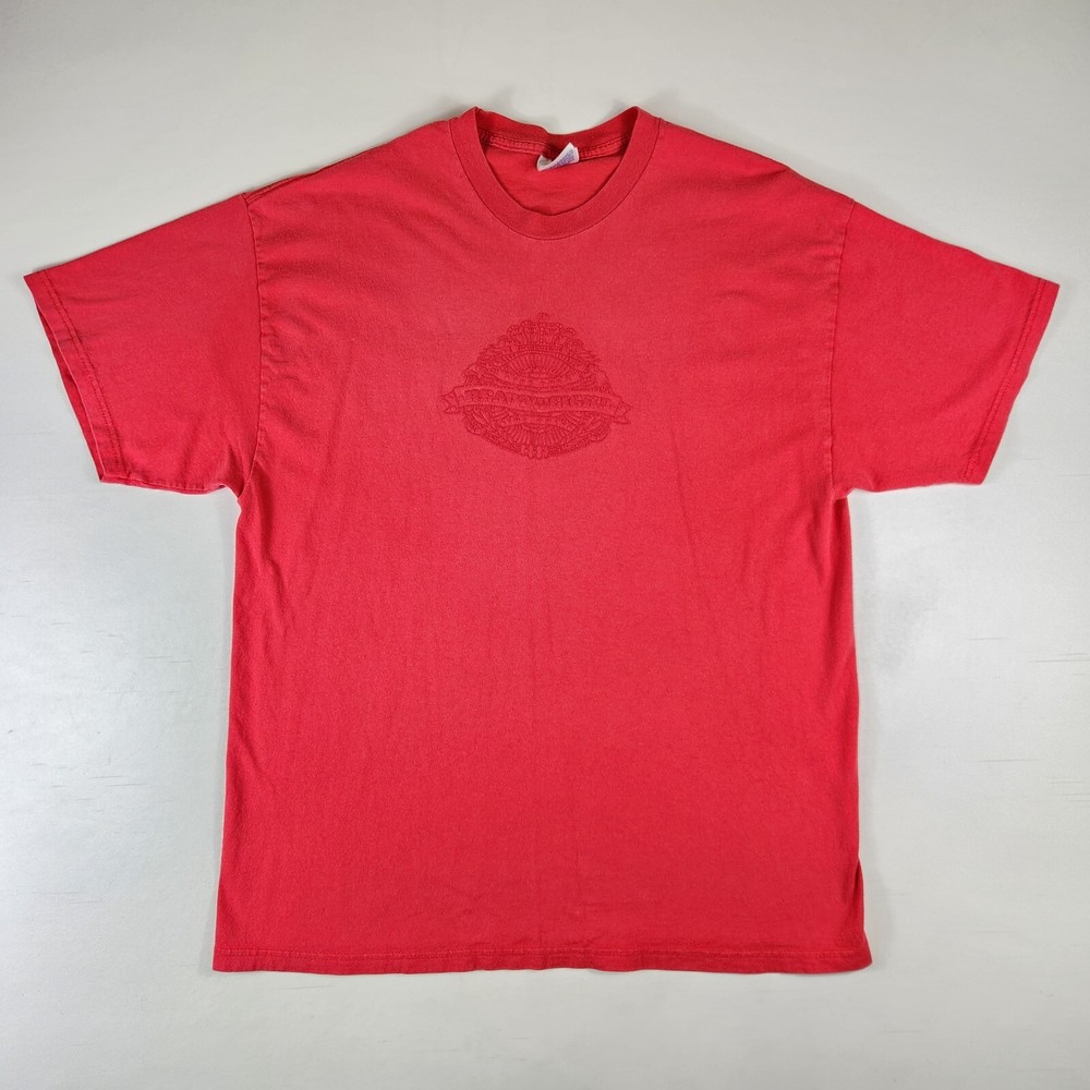Vintage Hanes Heavyweight Puffy Logo Spell Out Logo T-Shirt Textured XL 90s 00s