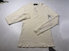 RRL Double RL Ralph Lauren Henley Shirt Men’s Small Cream Off-white Long Sleeve