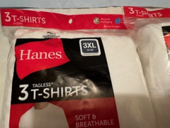 Hanes T Shirts Mens Crew Neck XXXL Large White 2 / 3 Packs (6 TOTAL) 1 ST QUALtY