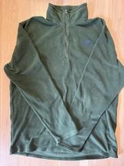 Lot of 3 Pcs The North Face Mens L Long Sleeves Green Red Tee Hat Outdoor Casual