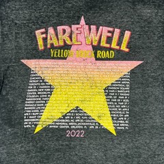 Elton John Yellow Brick Road 2022 Concert Tour T Shirt Men Large Black Acid Wash