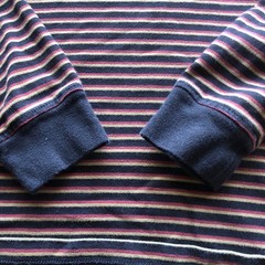 Vans Long Sleeve Crewneck Pullover Shirt Striped Black Thick Cotton Men’s M