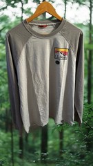 NWT L.L.Bean Gray Logo Men’s Crew Neck Long Sleeve Colorblock T-Shirt Size L