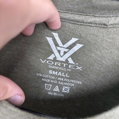 Vortex Optics Core Logo Shirt Mens Small Short Sleeve Heather Green Casual