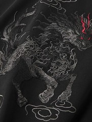 Niepce Men’s Gallant Lion Embroidery Tee Japanese Streetwear T-Shirt