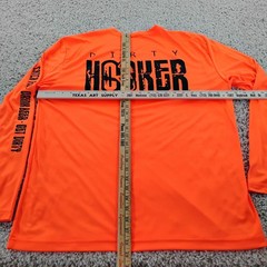 Dirty Hooker Shirt Mens Large Orange Performance Fishing Beach Beer Outdoor A4