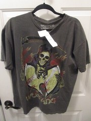 URBAN OUTFITTERS WU-TANG CLAN REAPER DISTRESSED S/S BLACK TEE T-SHIRT NEW