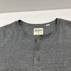 Revtown Shirt Mens Large Gray Henley Long Sleeve Lightweight Popover Casual