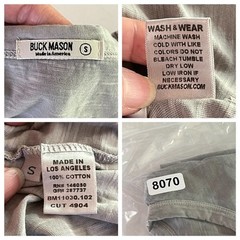 Buck Mason NEW Lightweight Cotton Tee T-Shirt Mens S Gray Straight Hem Stretch