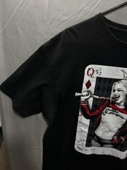 Suicide Squad Shirt Mens Black Harley Quinn Card Graphic Comic Tee XL