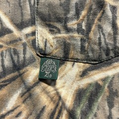 Vintage Mossy Oak Long Sleeve Shirt Mens XL Shadow Grass Camo Pocket Made in USA