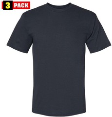 US Military Solid Color T-Shirts 100% Cotton Made in USA Short Sleeve Tees 3PACK