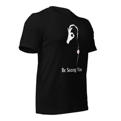 The Prisoner Be Seeing You Old Movie Unisex t-shirt Black & Navy Size S-3XL
