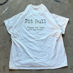 Vintage Pit Bull Punish The Deed Not The Breed Graphic T-Shirt