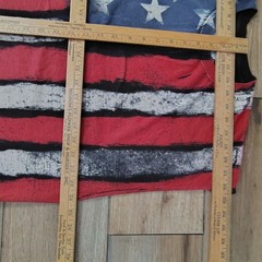 ODM American Flag Patriotic All Over Print T Shirt USA Red White Blue 2XL