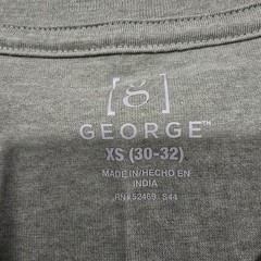 George Men’s GE V-Neck T-Shirt Faded Spruce Heathe in Sage Green Size XS( 30-32)