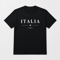 Italia Italy Flag Graphic Tee – Minimalist T-Shirt