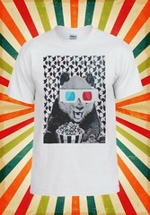 3D Glasses Panda Cinema Popcorn Funny Men Women Vest Tank Top Unisex T Shirt 593