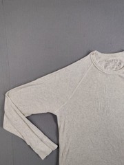 Faherty Men Shirt S Gray Long Sleeve Thermal Waffle Knit Crew Neck Henley Tee