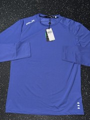 RLX Ralph Lauren Golf Performance T-Shirt Mens SMALL Blue Long Sleeve