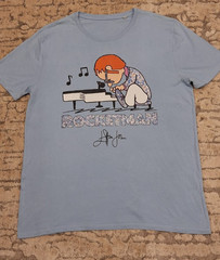 Elton John Rocketman T-Shirt 3XL Blue Graphic Tee Stanley/Stella Organic Cotton